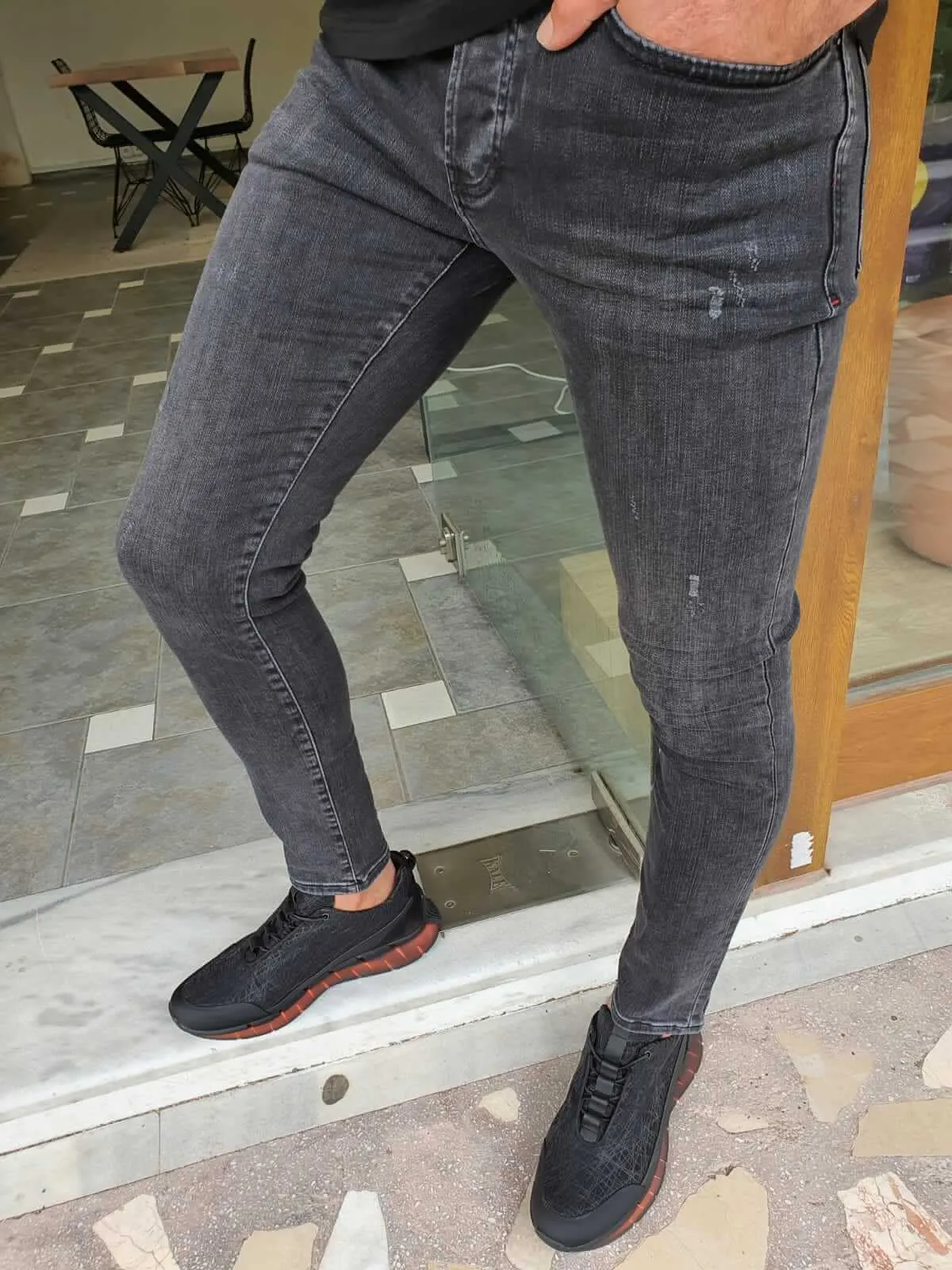 Smoked Ripped Jeans