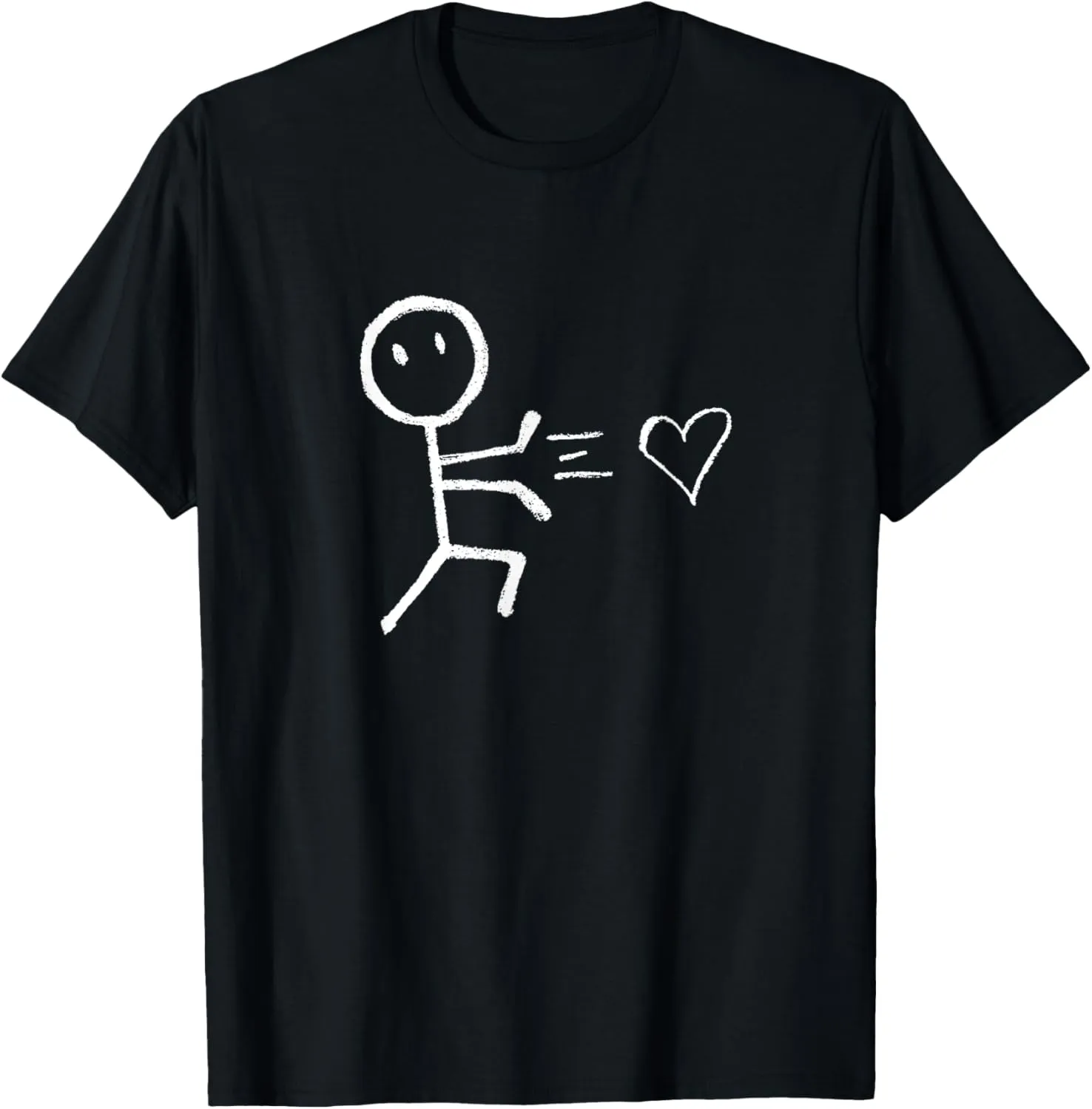#snirt Hand Painted Romantic Stick Figure Romance Ninja T-Shirt