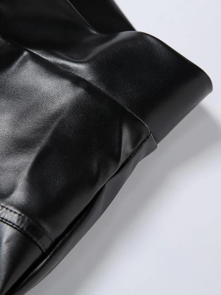 Stacked Pu Pants
