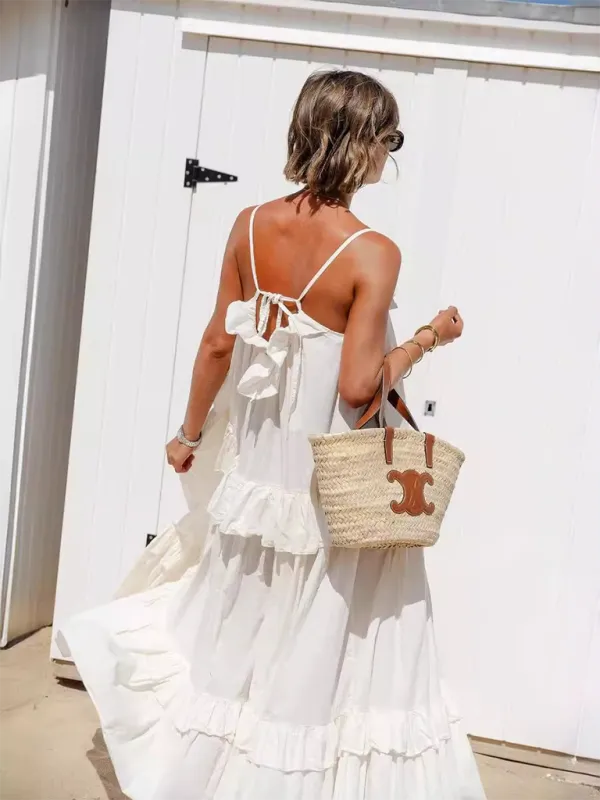 TEEK - Ruffled Long Swing Beach Dress