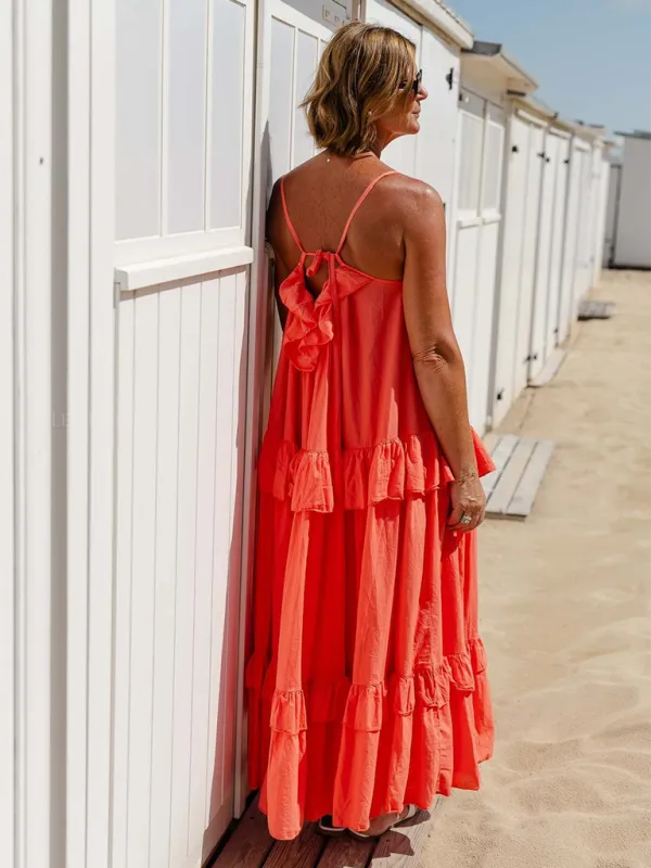 TEEK - Ruffled Long Swing Beach Dress
