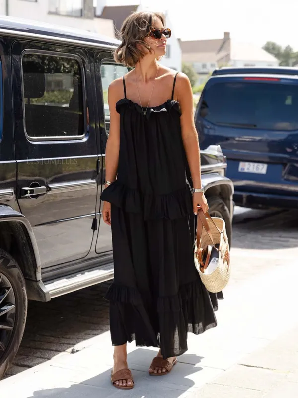 TEEK - Ruffled Long Swing Beach Dress