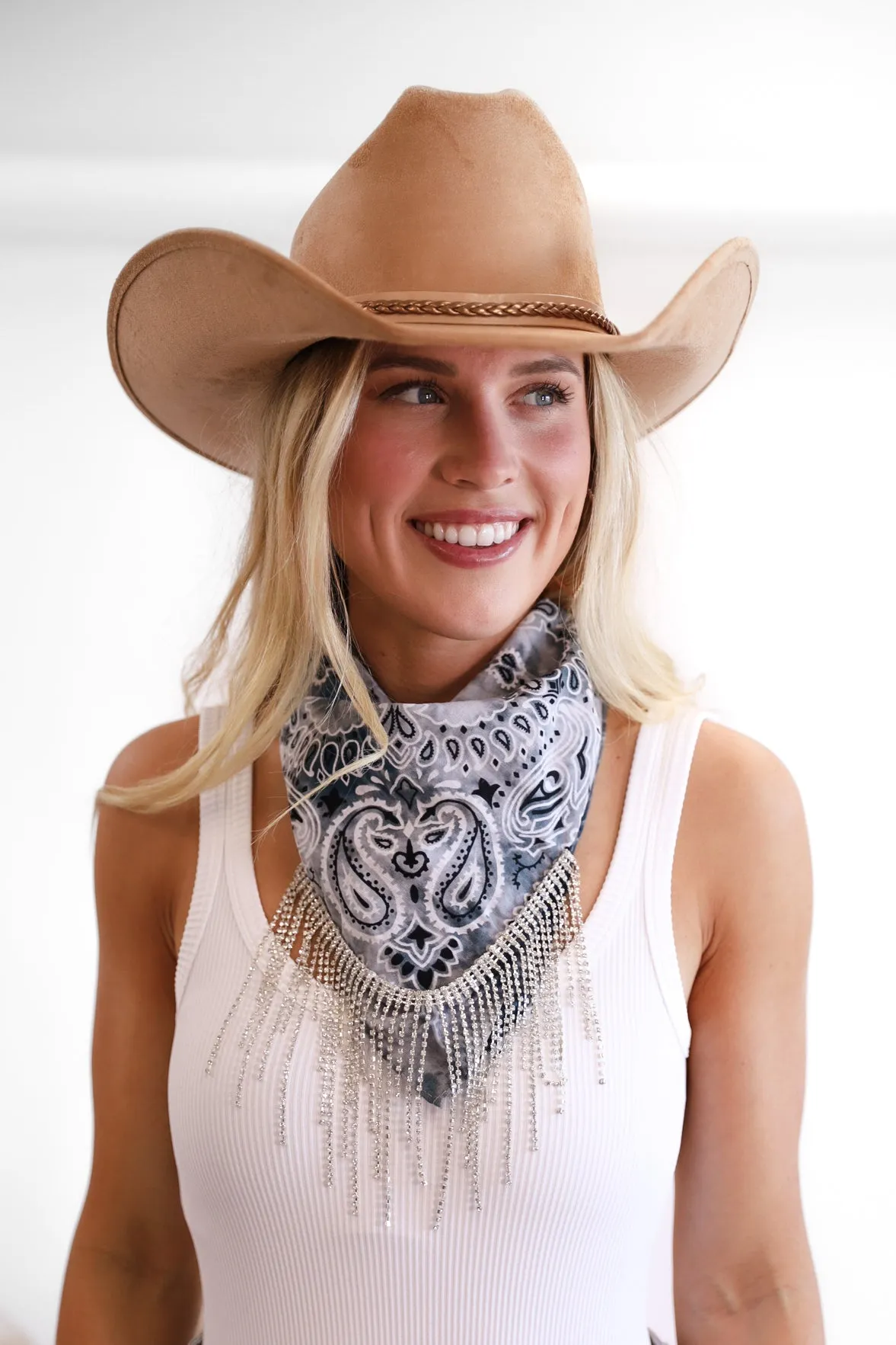 The "El Dorado" Faux Suede Cowboy Hat in Tan