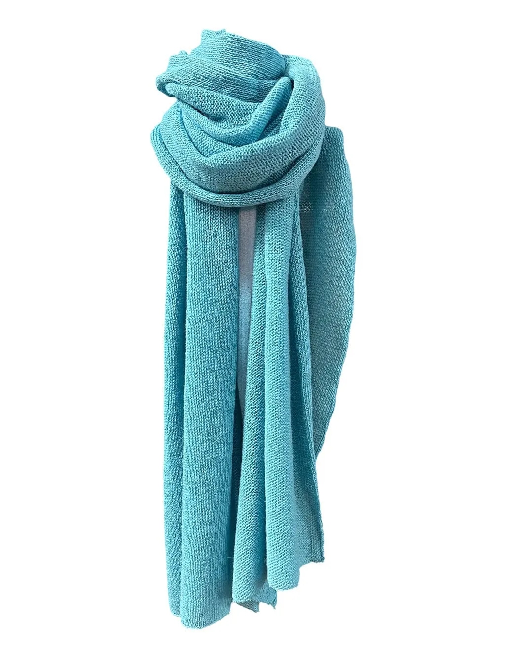 Turquoise Wool Scarf Shawl