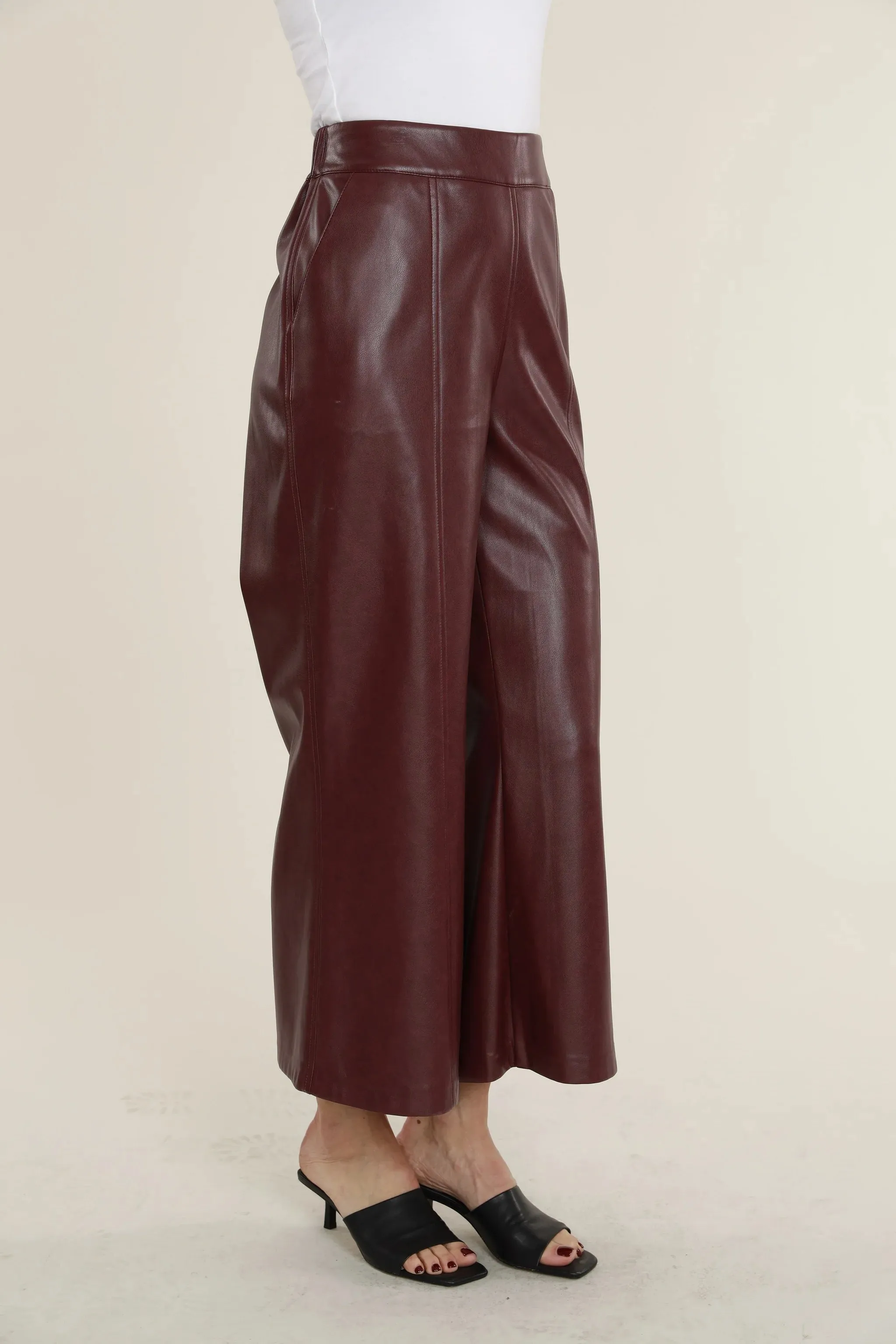 Vegan High Waist Wide Leg Pant