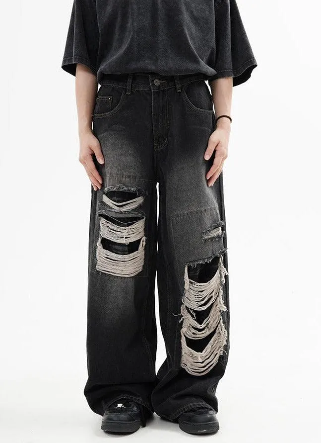 Washed Ripped Jeans