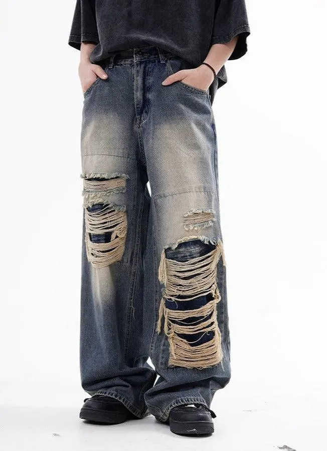 Washed Ripped Jeans