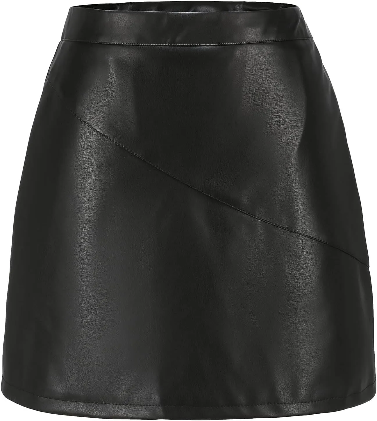 Women Dressy Casual Leather Skirts High Waist Solid Office Work Pencil Skirt Faux Leather Short Skirts Trendy Clothes