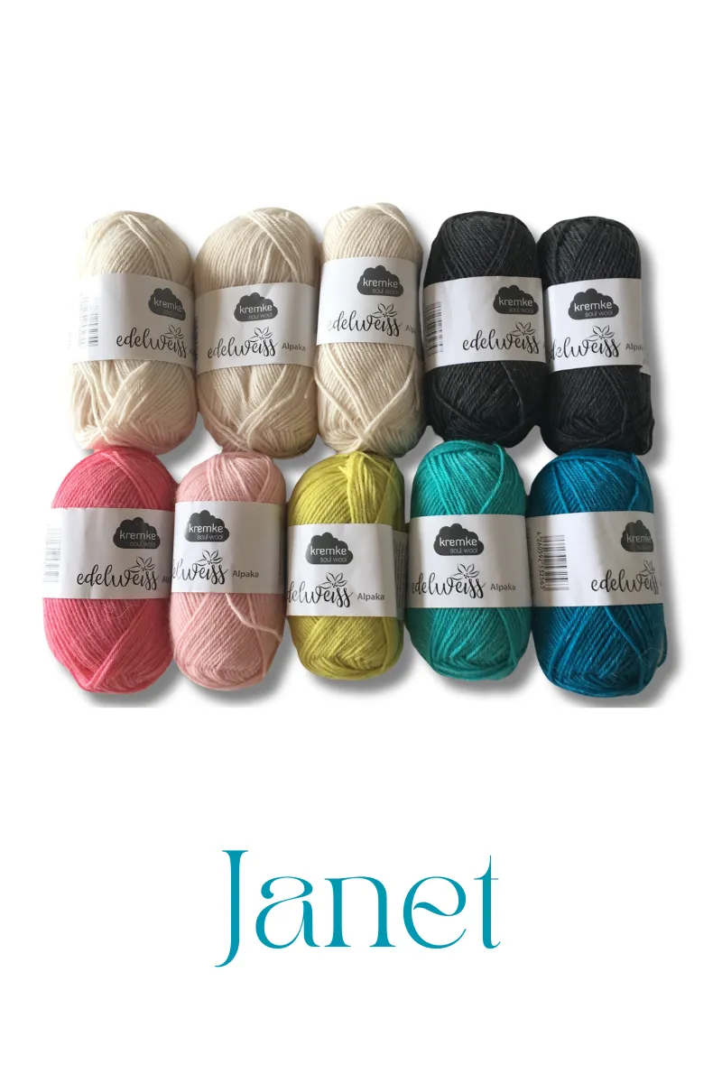 Yarn Bundles for Color Spell Shawl by Joji Locatelli in Kremke Soul Wool Edelweiss Alpaka 4-ply