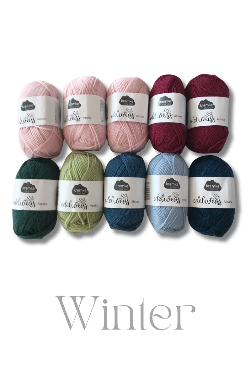 Yarn Bundles for Color Spell Shawl by Joji Locatelli in Kremke Soul Wool Edelweiss Alpaka 4-ply