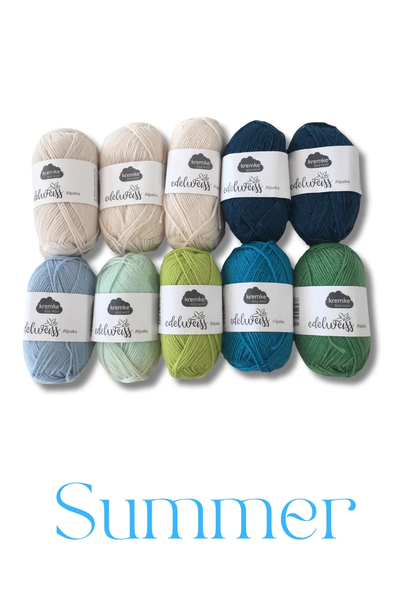 Yarn Bundles for Color Spell Shawl by Joji Locatelli in Kremke Soul Wool Edelweiss Alpaka 4-ply