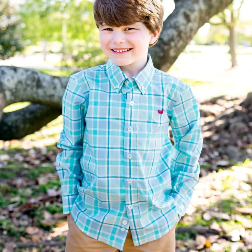 Youth Brevard Plaid Dress Shirt