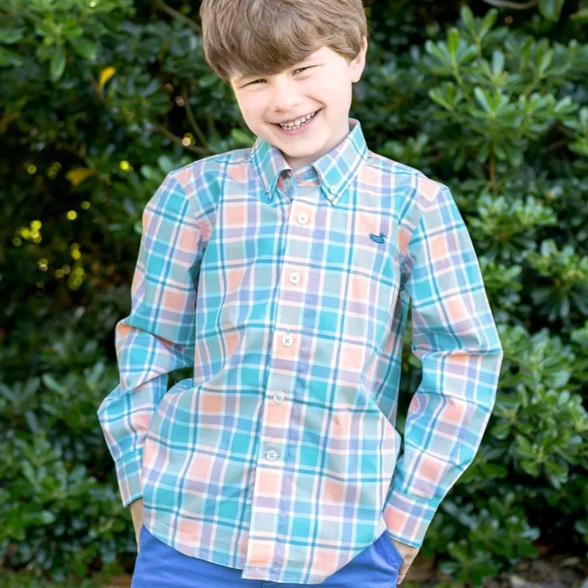 Youth Brevard Plaid Dress Shirt
