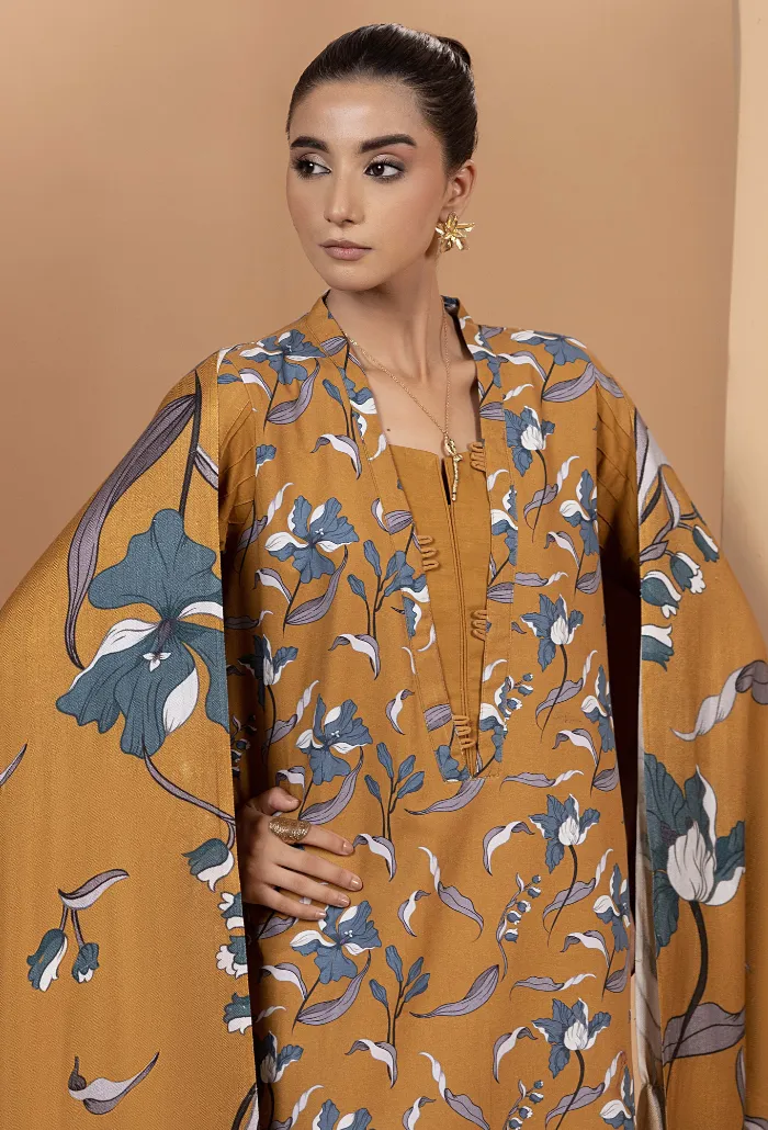 Zara By Humdum Unstitched 3 Piece Winter Collection'2024-D-08