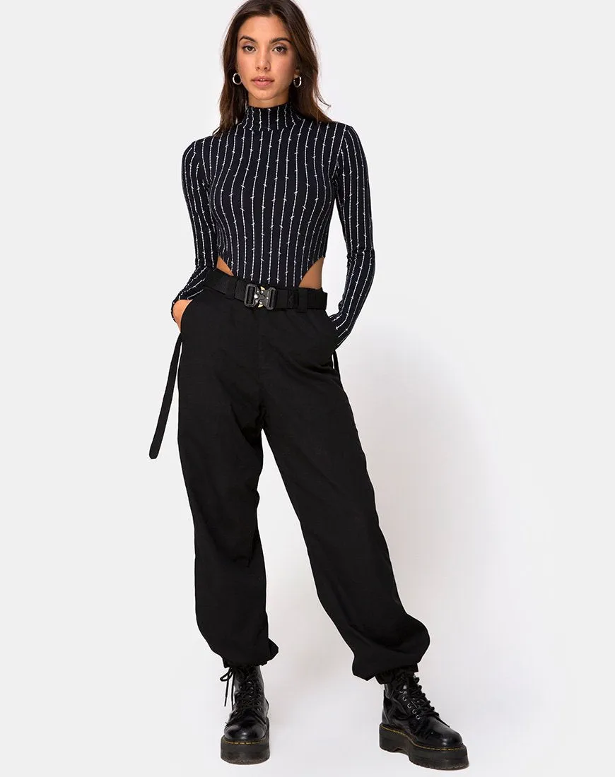 Zepani Bodice in Barbed Wire Black